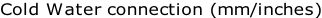 Cold Water connection (mm/inches)